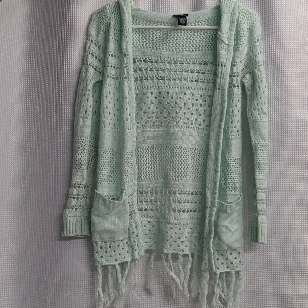 Rue21 Mint Green Open Cardigan